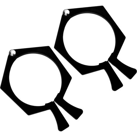 Lot de 2 pinces à sublimation pour gobelets de 590 ml (20 oz), en ABS antidérapant à côtés plats, noires. (1/5)