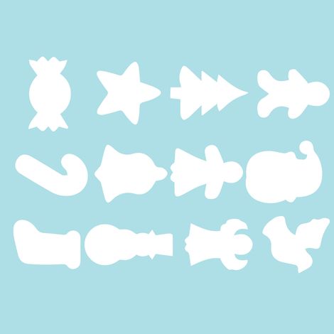Stickers électrostatiques Noël - Autocollants adhésifs fenêtres noël - décoration fêtes - 15x25cm (1/2)
