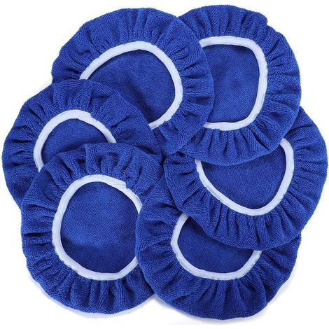 6 Microfiber Car Polishing Mats (120-150 mm) - Car Waxing Set (1/5)