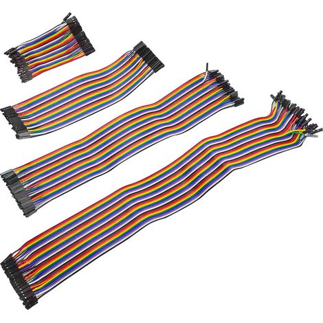 Jumper Wire Cable, 160 Câbles Femelle Vers Femelle 10/20/30/40 CM, Câbles Breadboard 28 AWG Compatible Avec Et Breadboard (1/5)