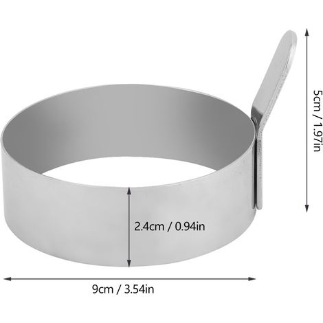 Molde para tortillas y panqueques, acero inoxidable, modelo L, diámetro 9 cm (1/5)