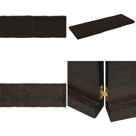 Tischplatte 140x50x(2-4) cm Massivholz Behandelt Baumkante - Eichenholz Tischplatte - Holztischplatte - Esstisch Platte - Tischplatte Massiv - Wohnzimmer Dekoration - Home & Living