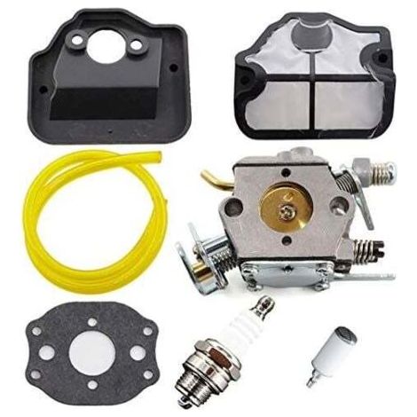 Carburateur pour Husqvarna 36 41 136 137 141 142 Tronçonneuse Remplace 530071987, 530035482, 530029811et Bougie dallumage Filtre à air kit (1/2)