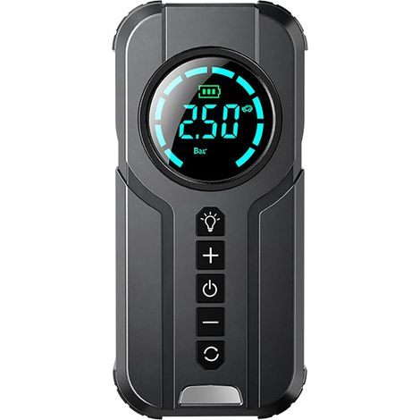 Bomba de inflado de neumáticos, compresor de aire eléctrico, mini bomba de aire portátil para neumáticos de coche, inflador portátil recargable, presión preestablecida, batería de 6000 mAh, inalámbric (1/5)