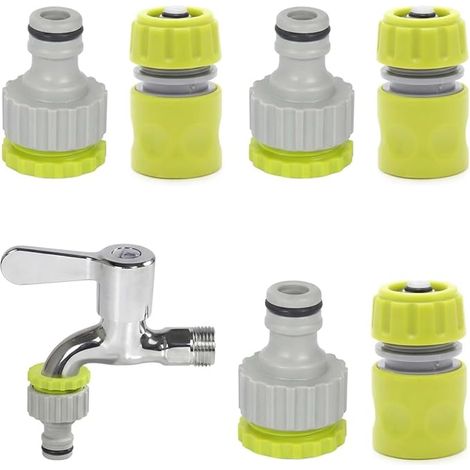 connecteurs de Robinet Garden - Raccord de Tuyau de Jardin - Raccord de Robinet de Jardin 1/2" vers 3/4" - Adaptateur de Robinet Garden - Raccord de Jardin pour Irrigation (1/3)