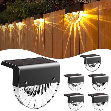 Iluminación solar para jardín: 6 luces LED solares para exteriores y jardín, impermeables, con 2 modos de luz blanca cálida (1/5)