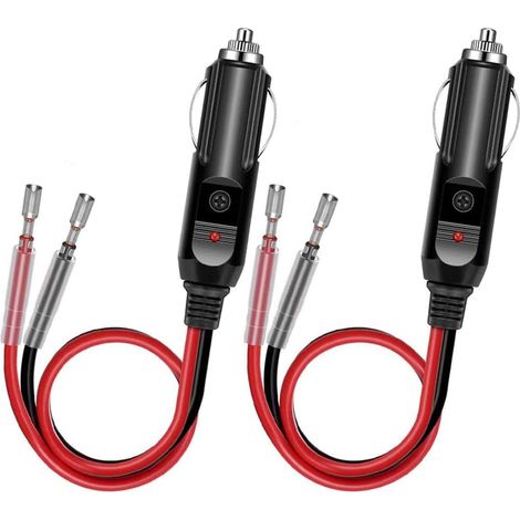 Cigarette Lighter Plug, 12 V - 24 V Cigarette Lighter Adapter with Cable, Cigarette Lighter Socket with 10 A Fuse for Car Truck Socket Socket, Electric Cooler, Vacuum Cleaner (1/5)