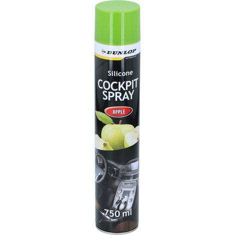 DUNLOP Spray Cockpit 750ml Pomme – Nettoyant Tableau de Bord Auto, Parfum Pomme Longue Durée, Protège & Entretien Intérieur