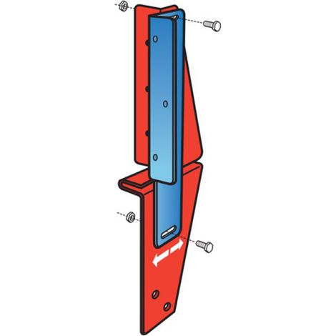 Moncoffrage – Platine de réglage pour planche de coffrage 10-27 mm – Système CROC – Lot de 25 avec boulons et écrous de fixation (1/2)
