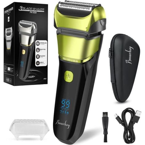 Rasoir Électrique à Grille Wet & Dry Homme-Etui de Voyage/Tondeuse À Barbe (1/5)