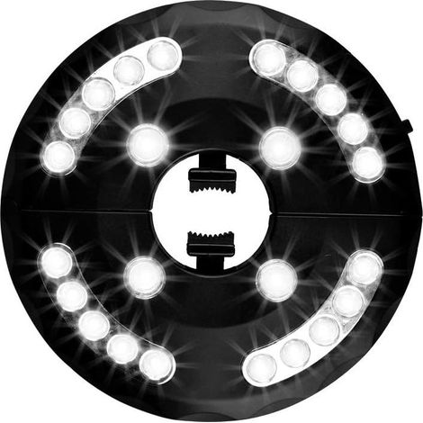 Lampe pour Parasol de Jardin, Patio Umbrella Light, 24 LED, 3 Model d’illumination, Lumineux de Parasol pour Terrasse, Jardin, Grand Parapluie ( Blanche froid) (1/5)