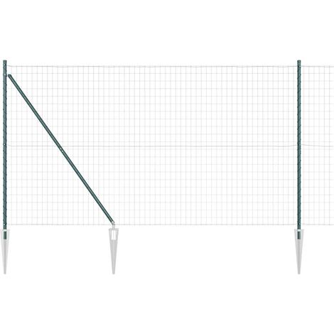 Maison Exclusive - Schweißdrahtzaun mit Spikes 10 x 1,6 m (B x H)
