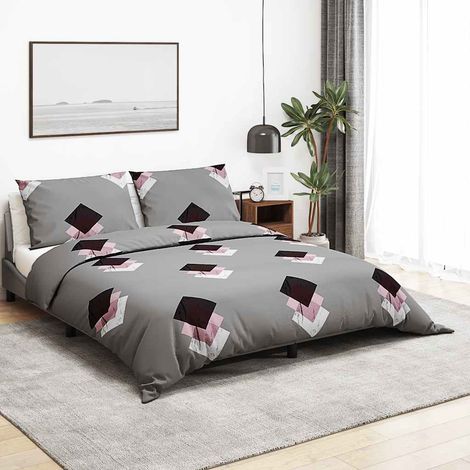 Parure de lit grise 200x220 cm en coton (1/5)