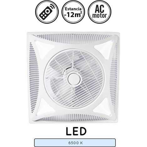 Ventilador de techo con luz AC con mando blanco 60 cm solo verano (1/5)