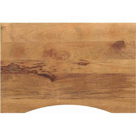 Schreibtischplatte mit Aussparung 90x50x2,5 cm Massivholz Mango