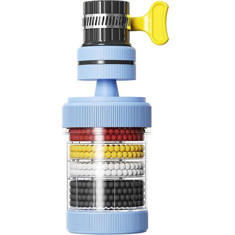 JSSEVN - Tap water filter, tap water filter, tap filter, tap filter, 360° rotating tap attachment, 6-layer filtration (1/5)