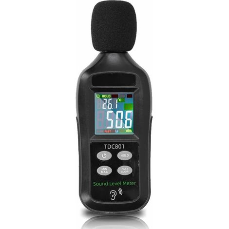 Decibel meter, noise tester 35dB-135dB digital sound level meter reader, LCD digital sound level meter noise measurement