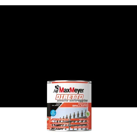 Smalto MaxMeyer diretto antiruggine brillantante 750 ml nero (1/5)