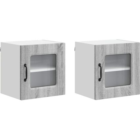 Maison Exclusive - Panel de lavaplatos Kalmar 2 pcs Gris Sonoma 4