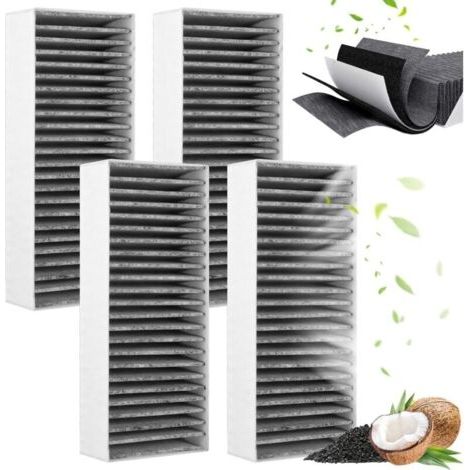 Lot de 4 filtres à charbon actif pour hotte aspirante Siemens HZ9VRCR0 / Bosch HEZ9VRCR0 / Neff Z821VR0/Gaggenau CA282111 / Constructa CZ9VRCR0,accessoires de remplacement pour filtre