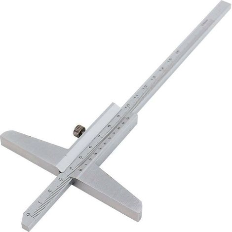 Calibre Vernier Profondeur , jauge Vernier Profondeur en acier inoxydable pour différents types de processus de machines 1pcs(0-150mm) (1/5)