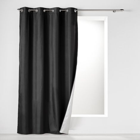 Rideau à oeillets thermique Icemount noir 140x260 (1/5)