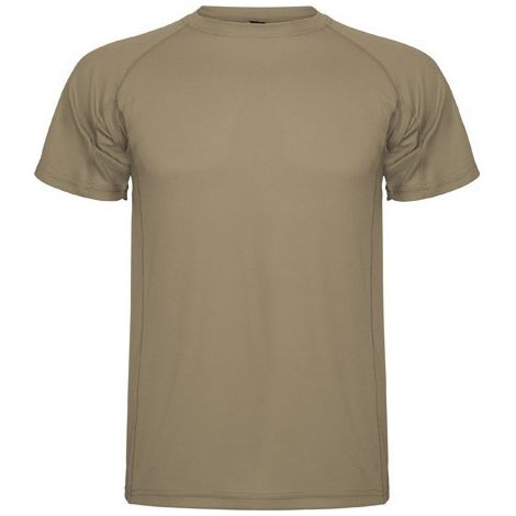 Camiseta técnica de manga corta ranglán de escote redondeado MONTECARLO L Arena oscuro