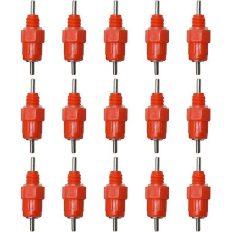 Automatische Tränken, Wassernippeltränken, Geflügeltränke, automatische Nippeltränke, für Hühner-Enten-Geflügel, 15 Stück