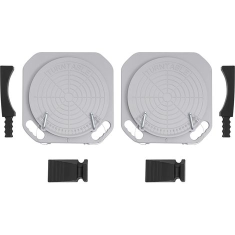 2x plateau tournant pour roue de voiture, kit d'outils pour l'alignement des roues avant de camion, 5 tonnes, gris (1/5)