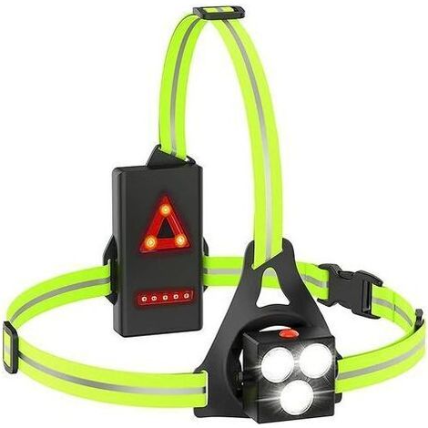 Brustlampe, LED-Lauflicht, USB-aufladbar, 3 Modi, 500 Lumen, wasserdicht, zum Joggen, Campen und Wandern (1/4)