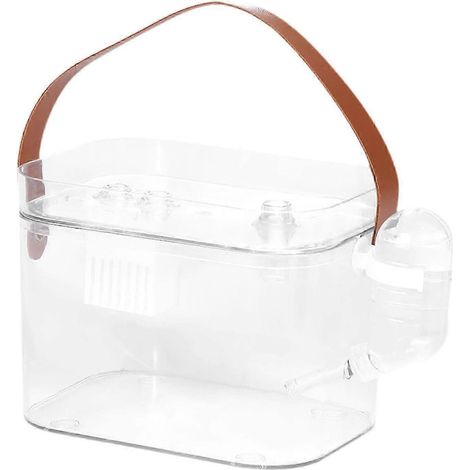 Durchsichtiger Hamsterkäfig, Reisekäfig für Haustiere, Tierbedarf, transparenter, stabiler Kleintierkäfig für Meerschweinchen und Mäuse-With Handle Type (1/5)