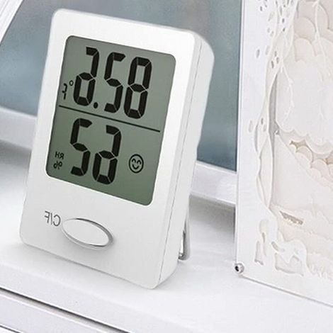Mini-Digital-Hygrometer, hochpräzises digitales Umweltthermometer, umschaltbarer Temperaturmonitor in °C/°F, Reptilienthermometer und Hygrometer für Komfort im Haus und im Büro (1/3)