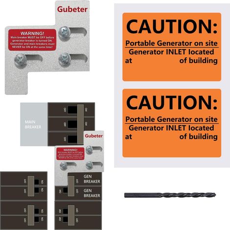 Generator Interlock Kit Compatible with General Electric GE 150 or 200 amp Main Breaker,1 1/4 Inch Spacing Between Main and Branch Breaker(GE200-A) (1/5)