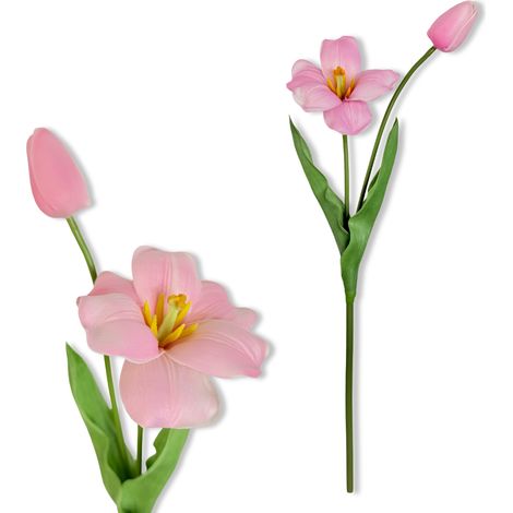 Ramita - Tulipán de espuma rosa 53 cm (1/5)