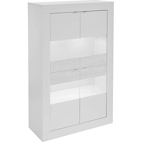 Vetrina con LED e 4 ante Bianco laccato - COMETE (1/4)