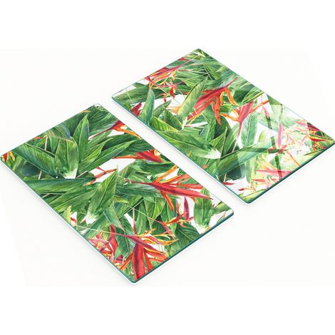 Dekorative Schneidebretter aus gehärtetem Glas mit Blumenmuster, 2 x 30 x 52 cm (1/5)