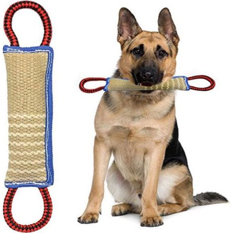 Dog Training Chew Pillow, Tug of War Toy, Durable, Chew Sleeve, Training Equipment for Puppy and Large Dogs, Interactive Play (12 x 3.2 inch) (1/5)