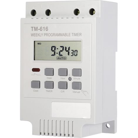Interrupteur programmable numérique 12V minuterie intelligente contrôle électronique durable, blanc (1/5)