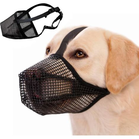 Muselière pour Chien Panier Museau Maille Respirante Muselière Chien Réglable Masque Respirant pour Animaux Protection Anti Morsure Anti Léchage (XL) (1/5)