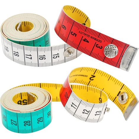2 Pièces Ruban à Mesurer, 150 cm/60 Pouce Mètre à Ruban avec Boutons Metre Ruban Couture, Centimetre Couture Enrouleur, Mètre Ruban Couture pour Mesure Confection Couture (1/5)