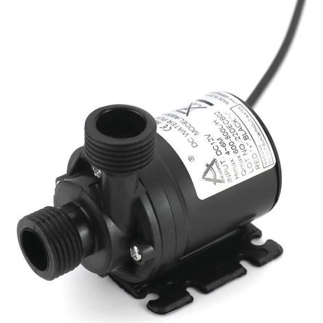 Pompe a Eau 12v 800l/h 5m, Pompe à Eau Submersible sans Balai, pour la Circulation de l'eau de la Piscine de Fontaine Solaire d'aquarium d'étang de Bassin