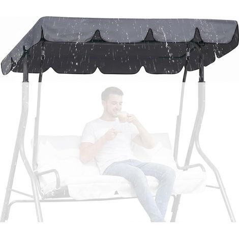 Replacement Roof for 3-Seater Swing Seat 210 x 145 x 18 cm Waterproof Anti-UV Fabric with Rinsed Reinforcements Universal Replacement Cover for Garden Awning (1/5)