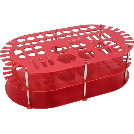 Organiseur de bureau, support de rangement pour outils, support de rangement en alliage d'aluminium pour accessoires de modélisme automobile (rouge) (1/5)