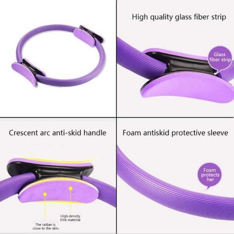 Anneau Pilates - Mousse EVA Écologique - Diamètre 38 cm - Pour Pilates Yoga Renforcement Musculaire - 1 Pièce (1/4)