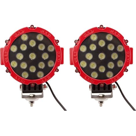 Lámpara de trabajo, 51 W de alta intensidad, diseño impermeable, foco rojo. (1/2)
