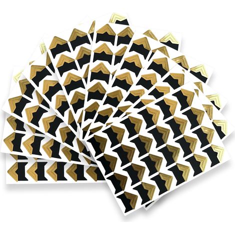 Angoli adesivi neri e oro per foto, 240 pezzi - Carta, autoadesivi (1/2)