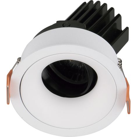 Empotrable techo tilt VIP1 Round Convex LED COB 4.70W 650lm(502lm) CRI90 2700K 38º Blanco Blanco