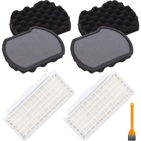 Lot de 6 filtres de rechange compatibles avec les aspirateurs Bosch Serie 6 BGC41XALL/ BGC41X36/ BGC41XSIL, VRBSGS41 Filtre de rechange pour aspirateur Bosch série 6, avec brosse de nettoyage (1/5)