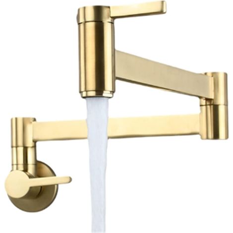 Robinet de cuisine remplisseur de pot Bec pliant bras robinet évier moderne bassin robinet de cuisine résistant aux éclaboussures facile à installer Pot remplisseur salle de bain Double interrupteur m (1/5)