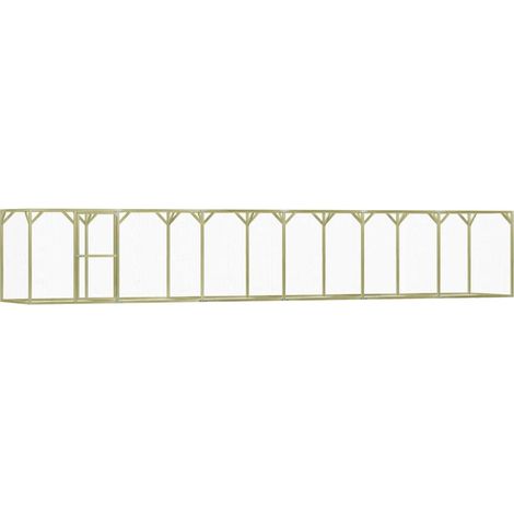 Gallinero 1,5 x 9 x 1,5 m madera de pino impregnada 020001665